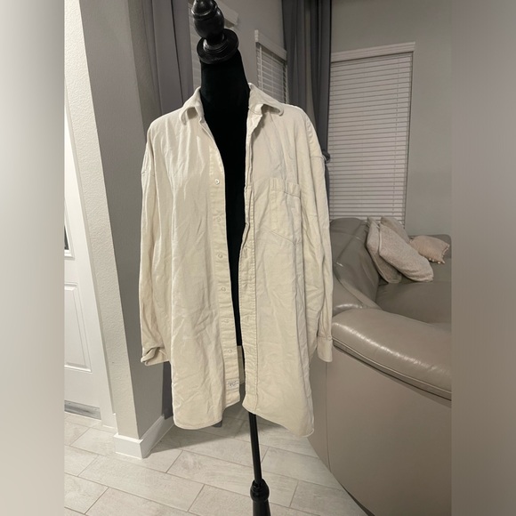 Frank & Eileen mackenzie oversized heavy cotton shirt jacket OS